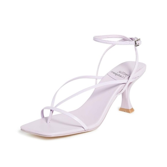 Jeffrey Campbell Fluxx Leather Square Toe Strappy Sandals in Lilac size 6.5 - Picture 12 of 12